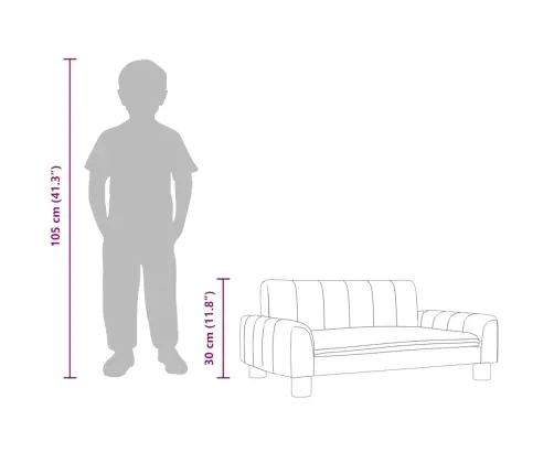 Lastediivan, Cappuccino, 70 X 45 X 30 cm Kunstnahk