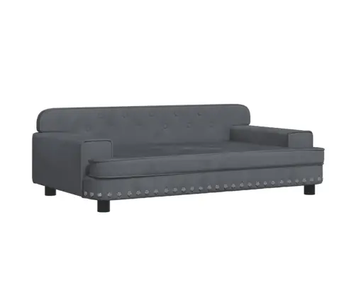Vaikiška Sofa, Tamsiai Pilkos Spalvos, 90X53X30cm Aksomas
