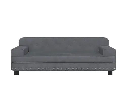 Vaikiška Sofa, Tamsiai Pilkos Spalvos, 90X53X30cm Aksomas