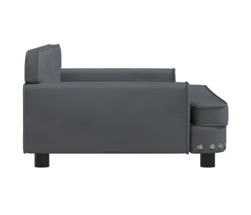 Vaikiška Sofa, Tamsiai Pilkos Spalvos, 90X53X30cm Aksomas