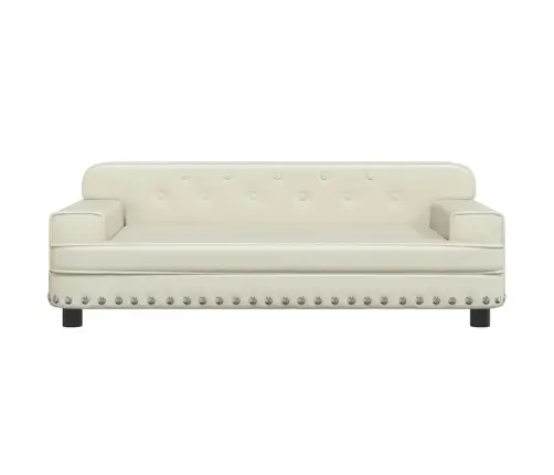 Bērnu Dīvāns, Krēmkrāsas, 90X53X30 Cm, Mākslīgā Āda Vidaxl