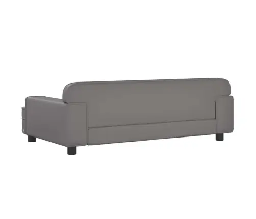 Bērnu Dīvāns, Pelēks, 90X53X30 Cm, Mākslīgā Āda Vidaxl