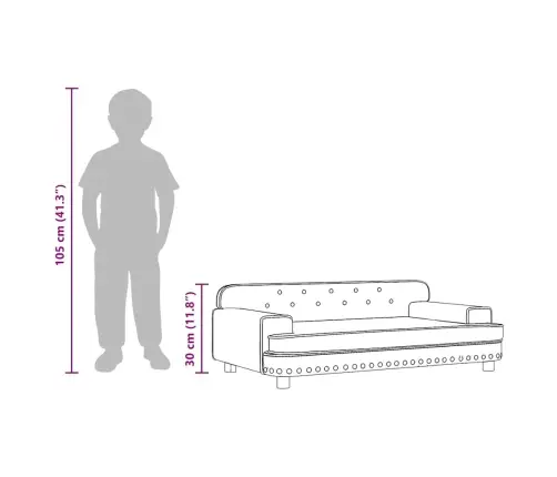 Lastediivan, Cappuccino, 90X53X30 cm Kunstnahk