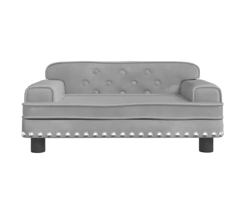 Bērnu Dīvāns, Gaiši Pelēks, 70X45X30 Cm, Samts Vidaxl