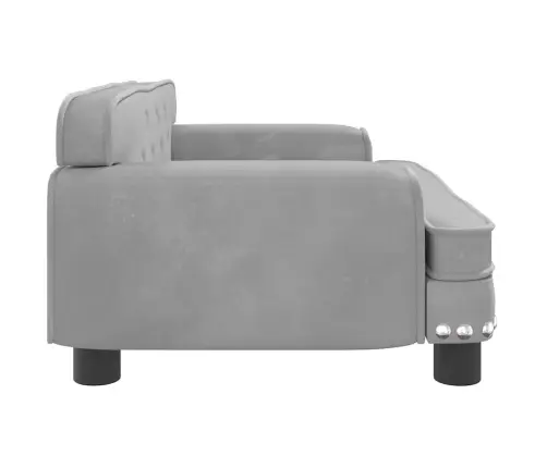 Bērnu Dīvāns, Gaiši Pelēks, 70X45X30 Cm, Samts Vidaxl