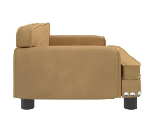 Vaikiška Sofa, Rudos Spalvos, 70X45X30cm Aksomas