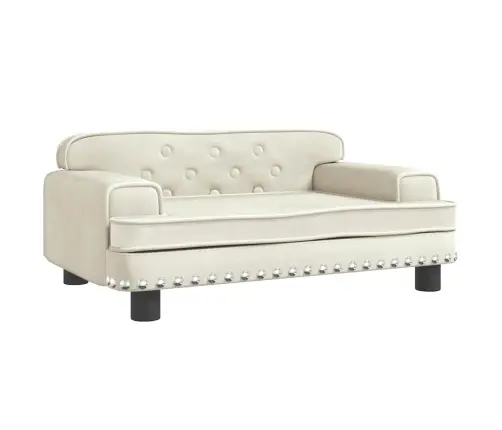 Bērnu Dīvāns, Krēmkrāsas, 70X45X30 Cm, Samts Vidaxl