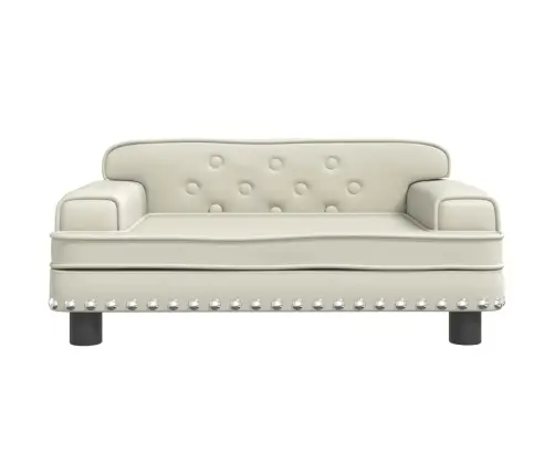 Bērnu Dīvāns, Krēmkrāsas, 70X45X30 Cm, Mākslīgā Āda Vidaxl