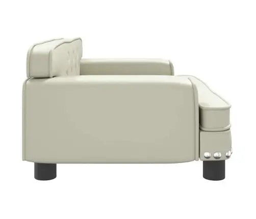 Bērnu Dīvāns, Krēmkrāsas, 70X45X30 Cm, Mākslīgā Āda Vidaxl