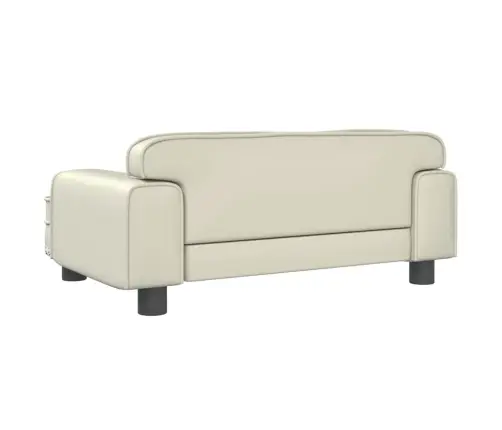 Bērnu Dīvāns, Krēmkrāsas, 70X45X30 Cm, Mākslīgā Āda Vidaxl