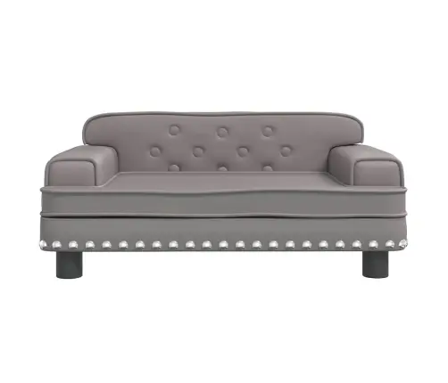 Bērnu Dīvāns, Pelēks, 70X45X30 Cm, Mākslīgā Āda Vidaxl