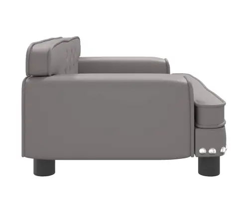 Bērnu Dīvāns, Pelēks, 70X45X30 Cm, Mākslīgā Āda Vidaxl