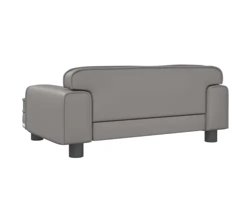 Bērnu Dīvāns, Pelēks, 70X45X30 Cm, Mākslīgā Āda Vidaxl