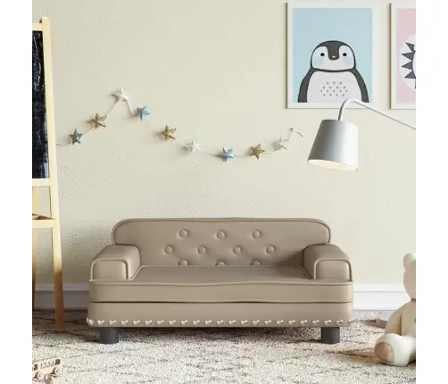 Vaikiška Sofa, Kapučino Spalvos, 70X45X30cm Dirbtinė Oda