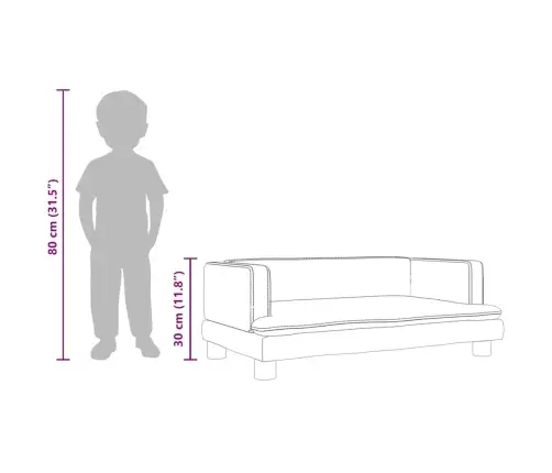 Lastediivan, Sinine, 80X45X30 cm Samet