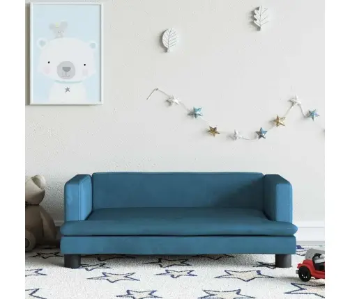 Lastediivan, Sinine, 80X45X30 cm Samet