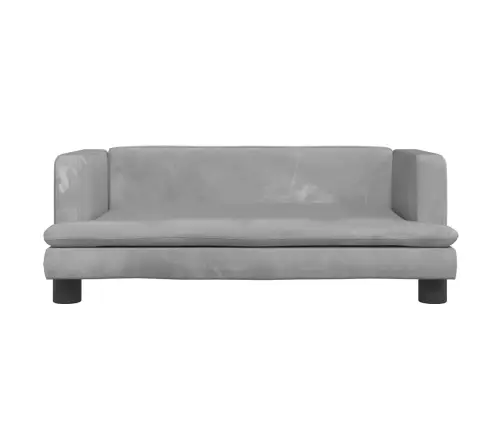 Bērnu Dīvāns, Gaiši Pelēks, 80X45X30 Cm, Samts Vidaxl