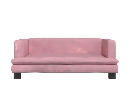 Lastediivan, Roosa, 80 X 45 X 30 cm Samet
