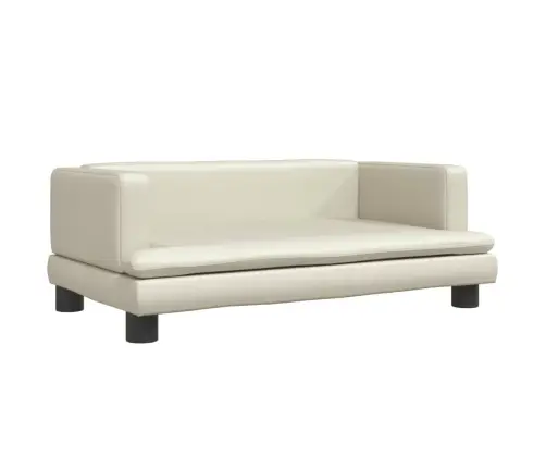 Lastediivan, Kreemjas, 80X45X30 cm Kunstnahk