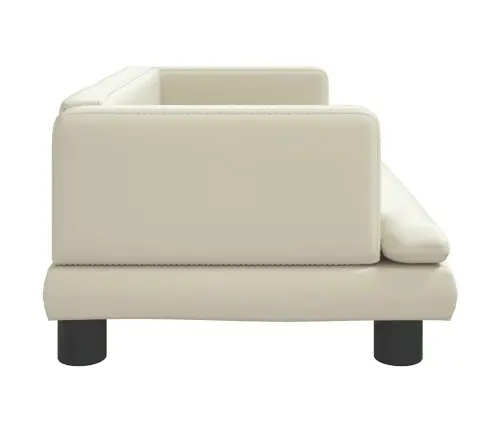 Lastediivan, Kreemjas, 80X45X30 cm Kunstnahk
