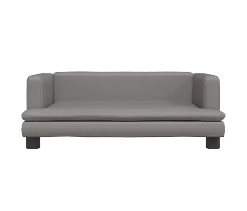 Bērnu Dīvāns, Pelēks, 80X45X30 Cm, Mākslīgā Āda Vidaxl