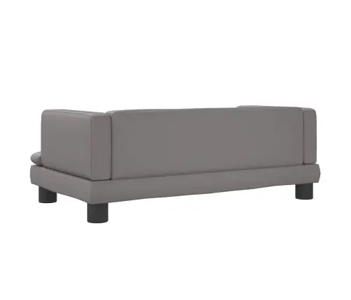 Bērnu Dīvāns, Pelēks, 80X45X30 Cm, Mākslīgā Āda Vidaxl