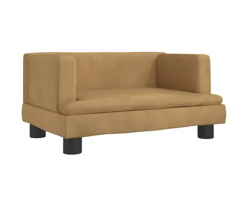 Vaikiška Sofa, Rudos Spalvos, 60X40X30cm Aksomas