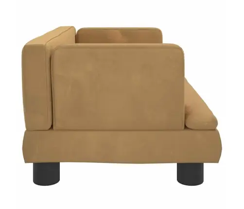 Vaikiška Sofa, Rudos Spalvos, 60X40X30cm Aksomas