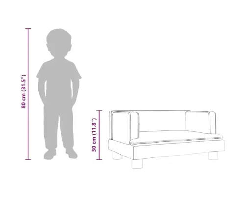 Lastediivan, Kreemjas, 60 X 40 X 30 cm Samet