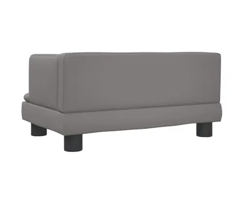 Bērnu Dīvāns, Pelēks, 60X40X30 Cm, Mākslīgā Āda Vidaxl