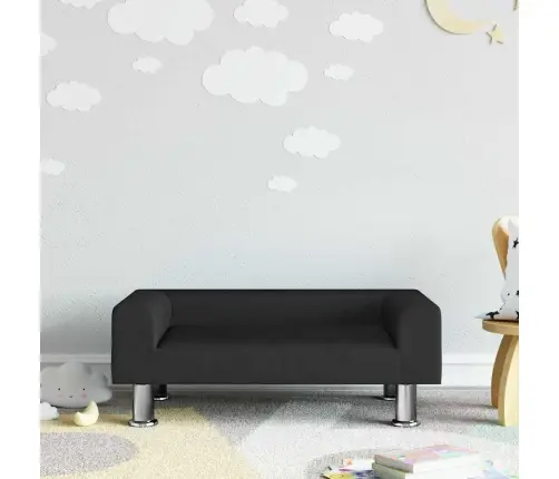 Bērnu Dīvāns, Melns, 70X45X26,5 Cm, Samts Vidaxl