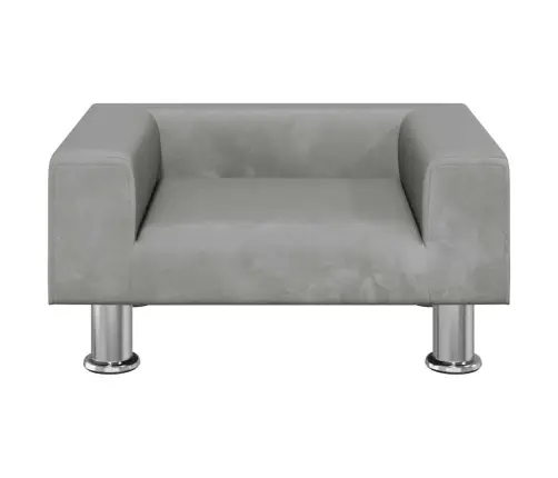 Bērnu Dīvāns, Gaiši Pelēks, 50X40X26,5 Cm, Samts Vidaxl