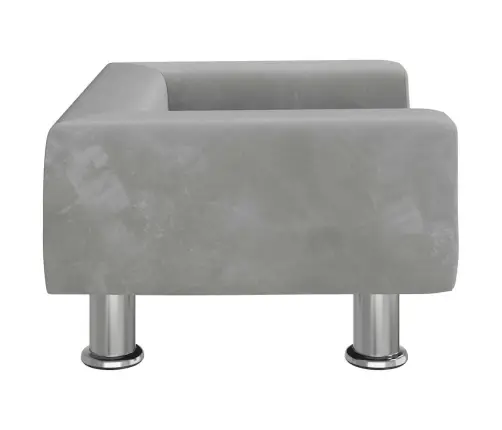 Bērnu Dīvāns, Gaiši Pelēks, 50X40X26,5 Cm, Samts Vidaxl