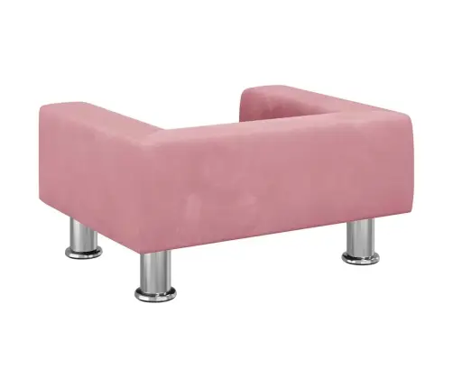 Vaikiška Sofa, Rožinės Spalvos, 50X40X26,5cm Aksomas
