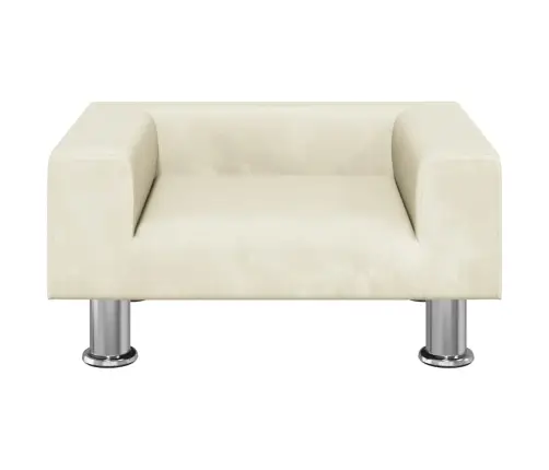 Bērnu Dīvāns, Krēmkrāsas, 50X40X26,5 Cm, Samts Vidaxl