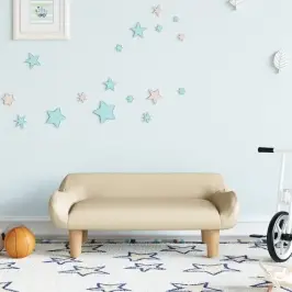 Bērnu Dīvāns, Krēmkrāsas, 70X40X24 Cm, Audums Vidaxl