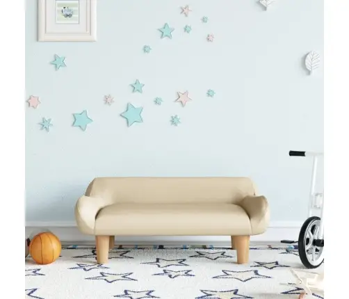 Bērnu Dīvāns, Krēmkrāsas, 70X40X24 Cm, Audums Vidaxl