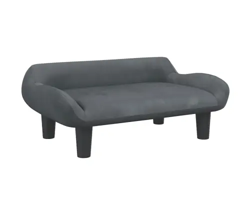 Vaikiška Sofa, Tamsiai Pilkos Spalvos, 70X40X24cm Aksomas