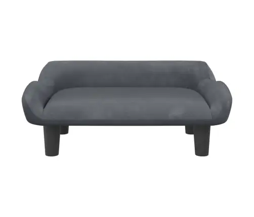 Vaikiška Sofa, Tamsiai Pilkos Spalvos, 70X40X24cm Aksomas
