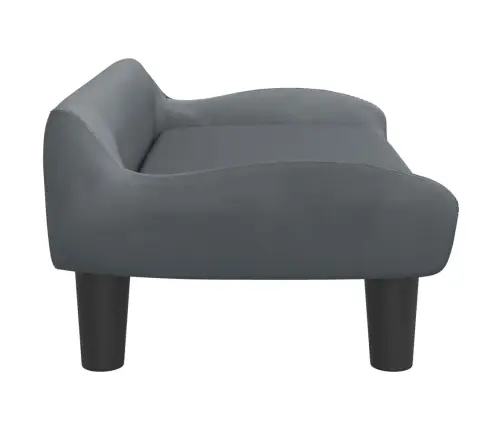 Vaikiška Sofa, Tamsiai Pilkos Spalvos, 70X40X24cm Aksomas