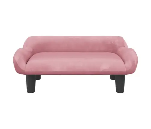 Bērnu Dīvāns, Rozā, 70X40X24 Cm, Samts Vidaxl