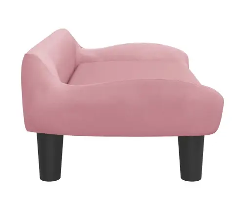 Bērnu Dīvāns, Rozā, 70X40X24 Cm, Samts Vidaxl