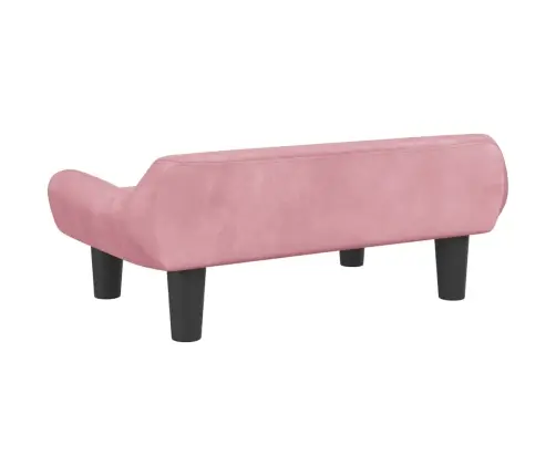 Bērnu Dīvāns, Rozā, 70X40X24 Cm, Samts Vidaxl