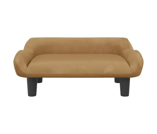 Bērnu Dīvāns, Brūns, 70X40X24 Cm, Samts Vidaxl