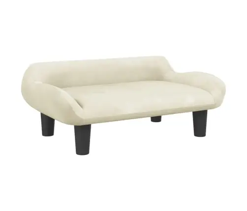Bērnu Dīvāns, Krēmkrāsas, 70X40X24 Cm, Samts Vidaxl