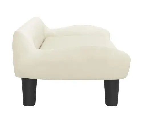Bērnu Dīvāns, Krēmkrāsas, 70X40X24 Cm, Samts Vidaxl