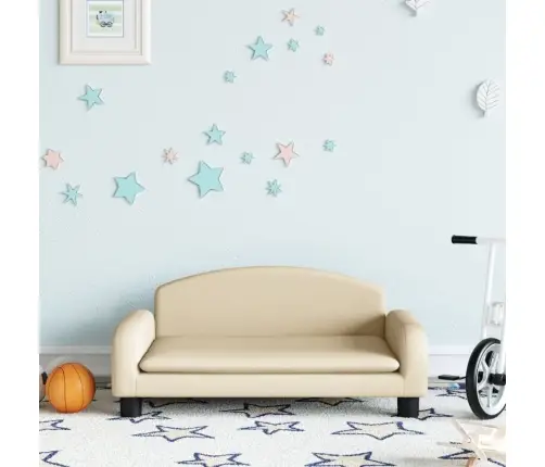 Bērnu Dīvāns, Krēmkrāsas, 70X45X30 Cm, Audums Vidaxl