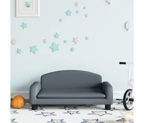 Bērnu Dīvāns, Tumši Pelēks, 70X45X30 Cm, Audums Vidaxl