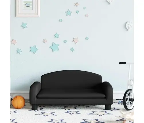 Vaikiška Sofa, Juodos Spalvos, 70X45X30cm Audinys