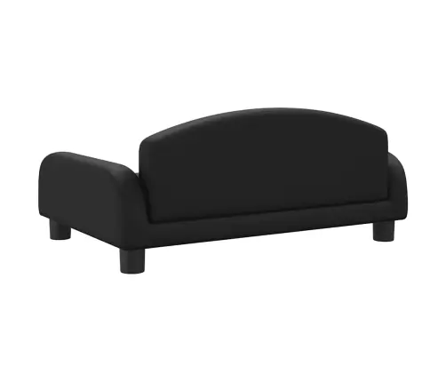 Vaikiška Sofa, Juodos Spalvos, 70X45X30cm Dirbtinė Oda